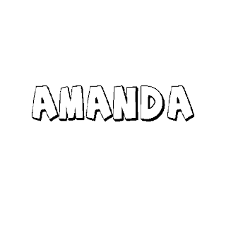 Nombre Amanda  para colorea