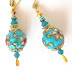 Your daily dose of pretty: Caribbean Blue Cloisonne Earrings on Etsy