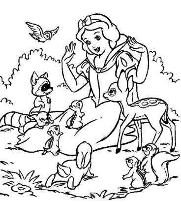 Blancanieves dibujo para colorear e imprimir Con mis hijos