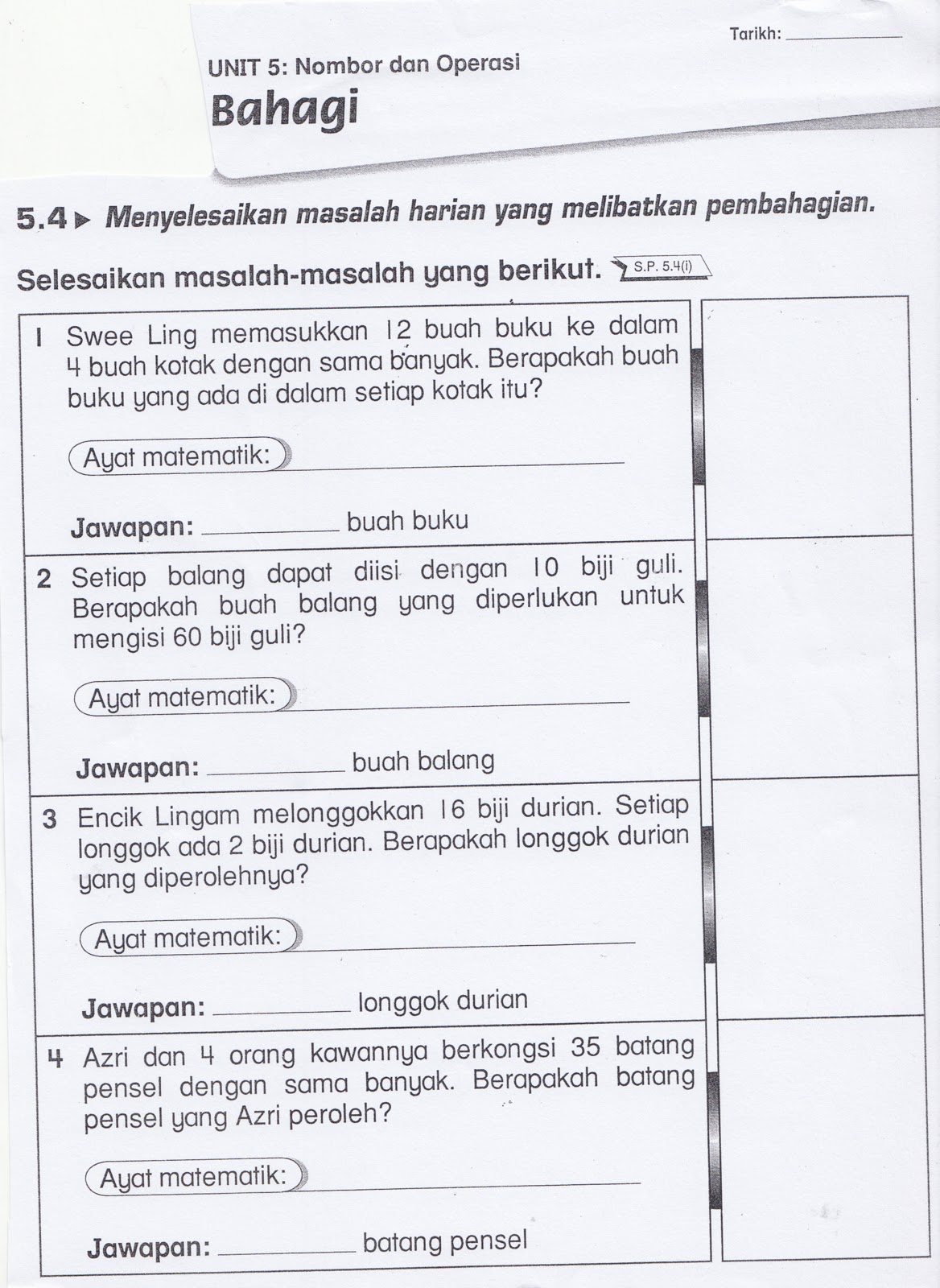 Cara Menjawab Soalan Matematik Tahun 3 - Helowina