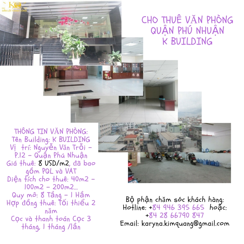 Cho thuê văn phòng quận Phú Nhuận K Building