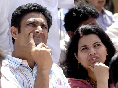 Anil Kumble and his wife