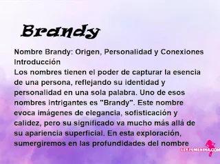 significado del nombre Brandy