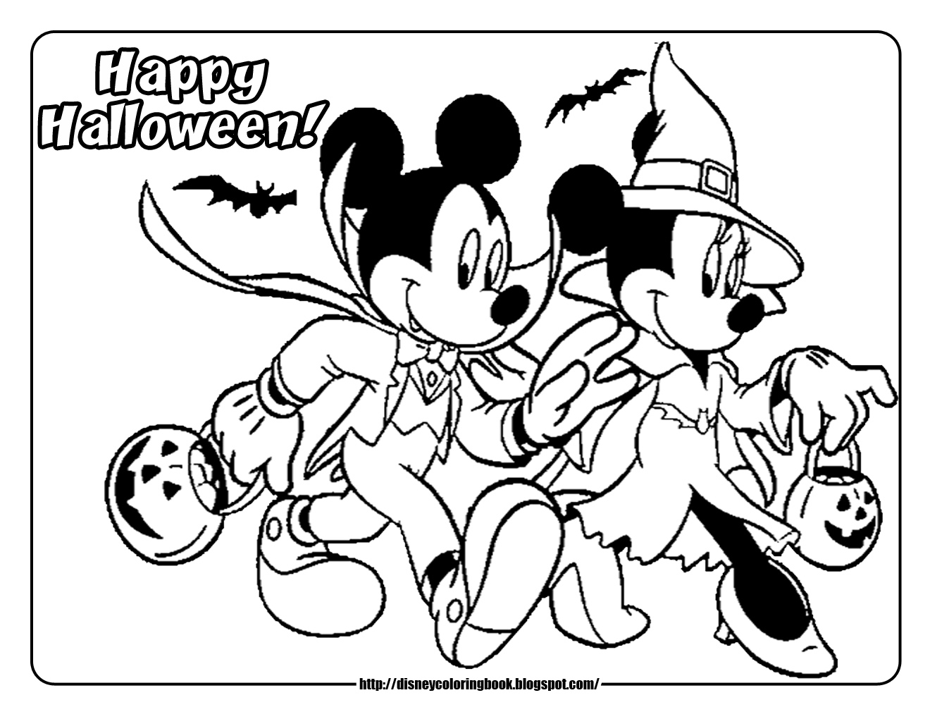 Mickey and Friends Halloween 2: Free Disney Halloween Coloring Pages