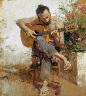The Gypsy painting Pino Daeni