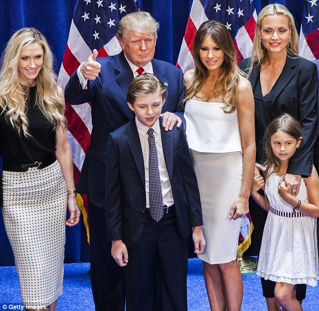 Us president family photo, US president Donald trump pic,Ivanka Trump pic. Tiffany Trump pic