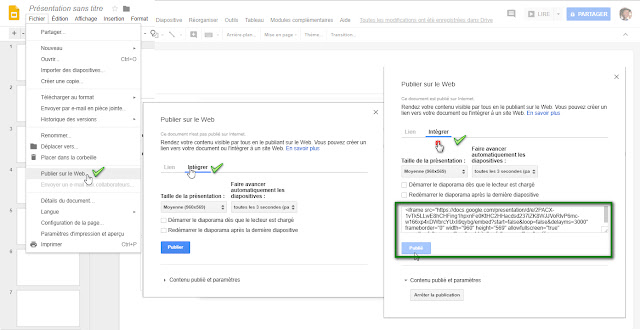 Google slides  intégration web