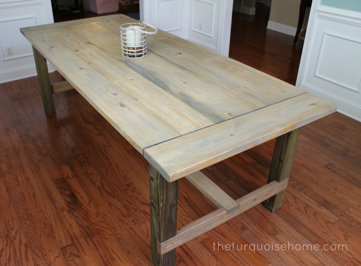 DIY Farmhouse Table for less than 0 The Turquoise Home