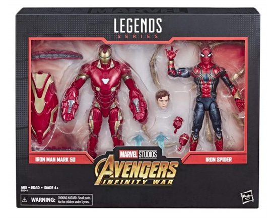 Marvel 80th Anniversary Marvel Legends Iron Man Mark 50 and Iron Spider toys