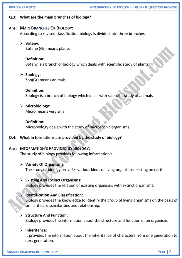 introduction-to-biology-theory-notes-and-question-answers-biology-notes-for-class-9th