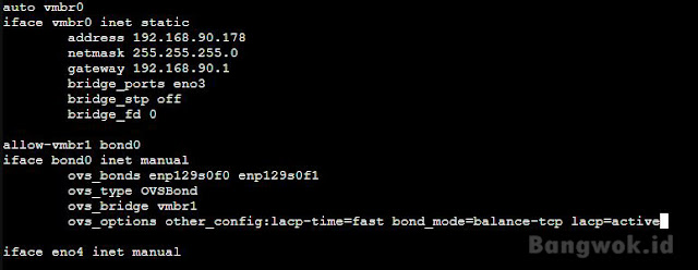 Langkah-langkah konfigurasi bonding proxmox