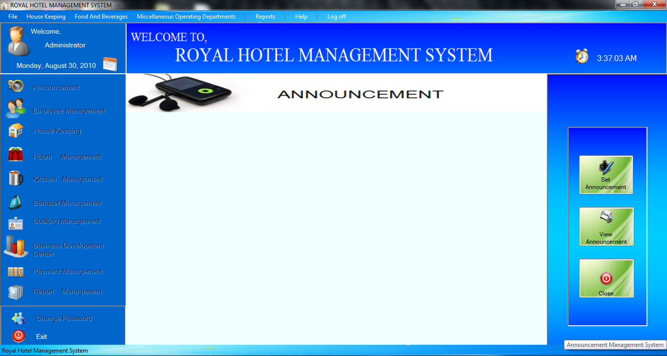 Web Development With ASPNET Hotel Management System Software