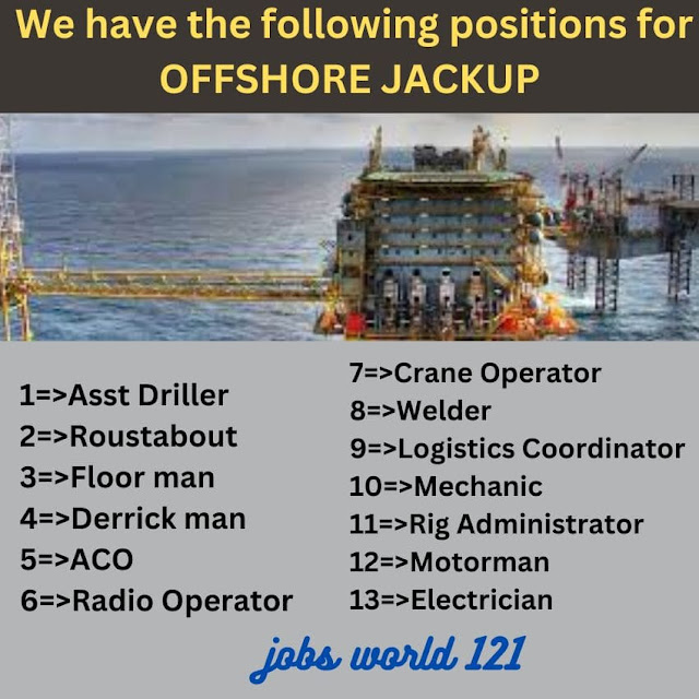 We have the following positions for OFFSHORE JACKUP