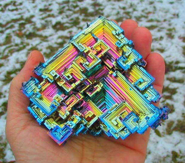 Bismuth Crystals - 28 Awe Inspiring Photos That Prove Just How Cool Mother Nature Is