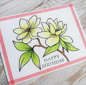Spring flower card with Make a Wish stamp from Clearly Besotted