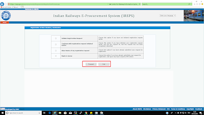 07 New Vendors Contractors Registration page not showing the 'Proceed' button