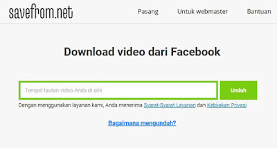 cara download video facebook tanpa aplikasi