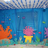 Under The Sea Theme Decorations : The Swell Dish: Ocean Nautical/Under the Sea Party Room Decor - Blue sea birthday party decoration, under the sea ocean theme baby shower party decorations for kids girls boys seahorse puffer fish octopus crab marine animals starfish balloon happy birthday banner.