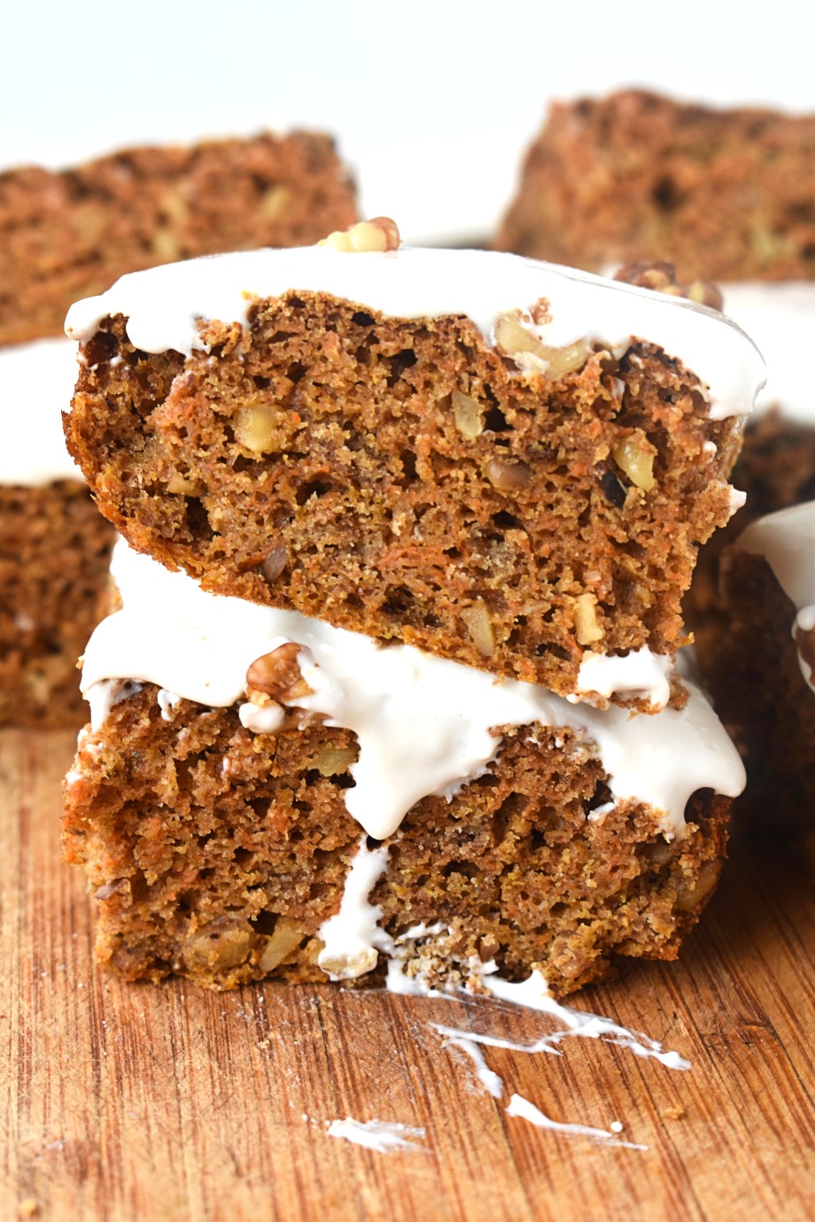 slices of healthy carrot cake