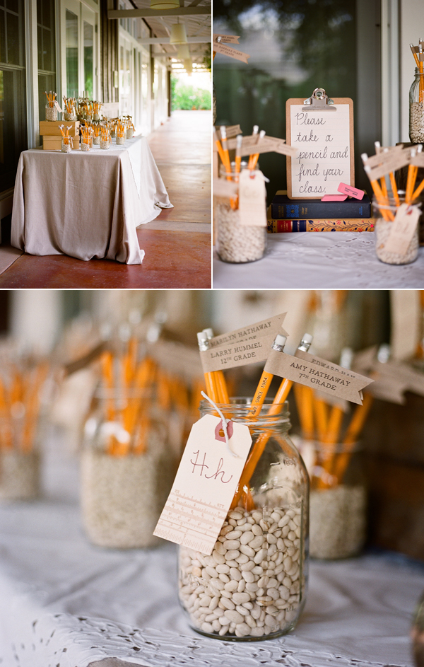 Keep things informal by lining tables with sheets of Kraft paper and