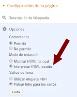 Interpretar HTML en entradas