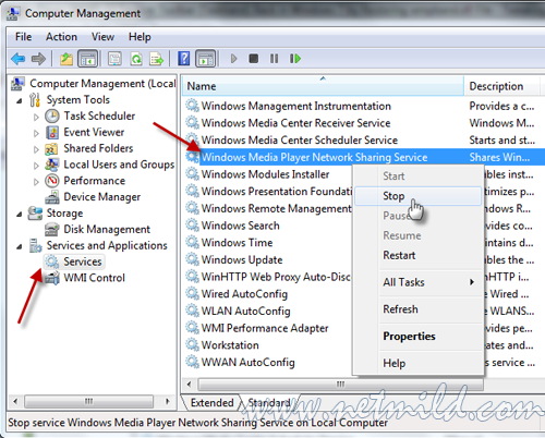 Computer management Service Windows Media Player (WMP) 12 Taskbar Toolbar