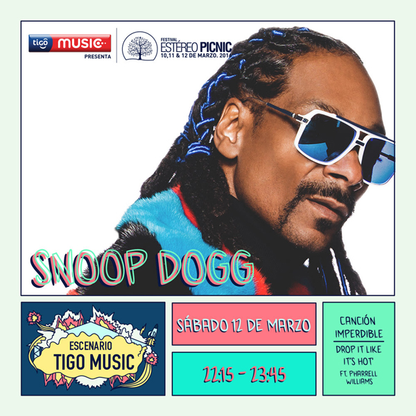 Confirmadas las fechas de Snoop Dogg en Colombia 