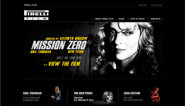 Uma Thurman in the short "Mission Zero" for Pirelli