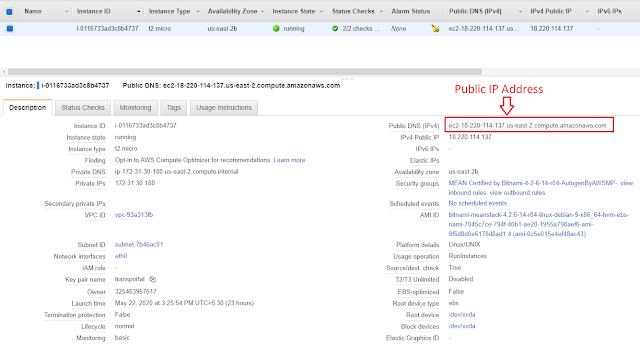 MEAN stack on AWS EC2 IP Address