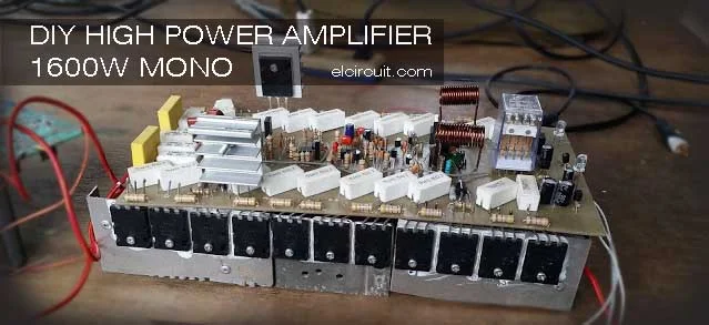 DIY Amazing High Power Amplifier circuit 1600W