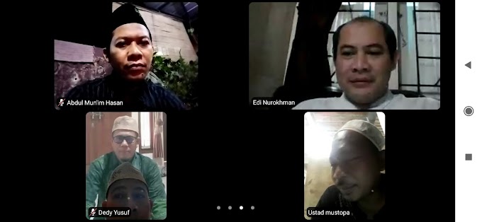Rapat Koordinasi MWC NU Kec. Bogbar via Zoom di masa Pandemi Copid 19