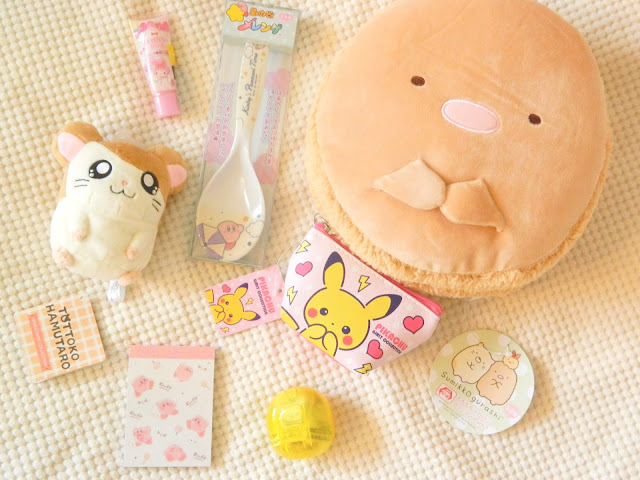 A photo showing an array of cute items from Japan that are themed around childhood memories