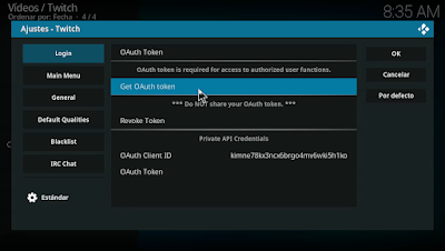 Instalar addon Twitch en Kodi