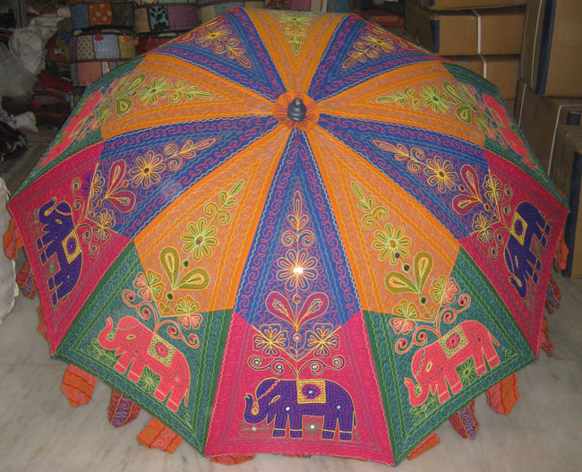 indian ethnic vintage embroidered wedding umbrellas parasol