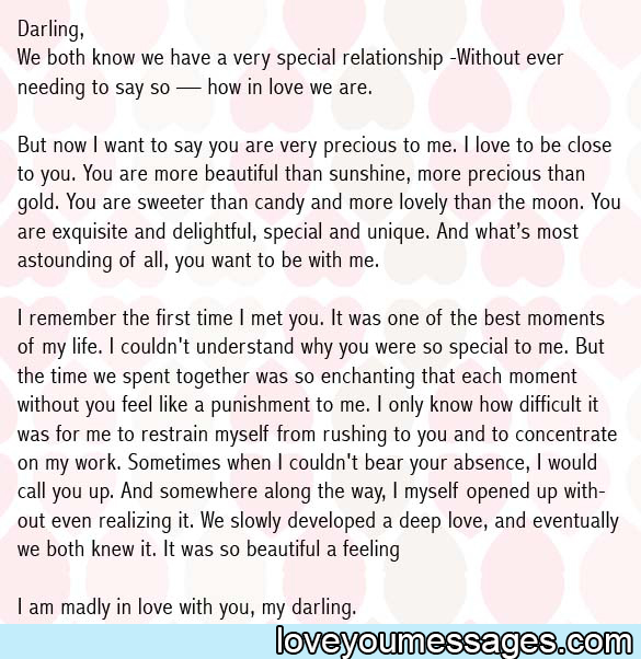 love letter to girlfriend