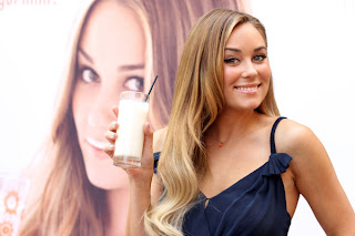 Lauren Conrad having milk