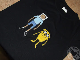 Adventure Time Applique T-shrit