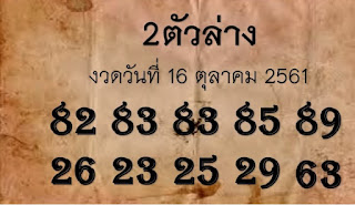 Thai Lottery Lucky VIP Tips For 16-10-2018 