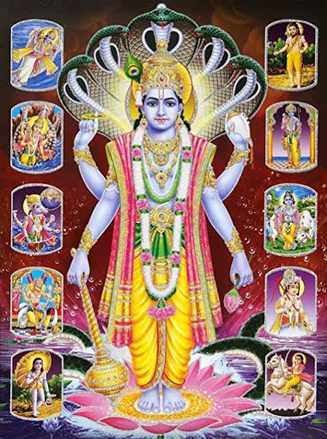 Hindu God Lord Vishnu and Dasa avatar (10 Avatars)