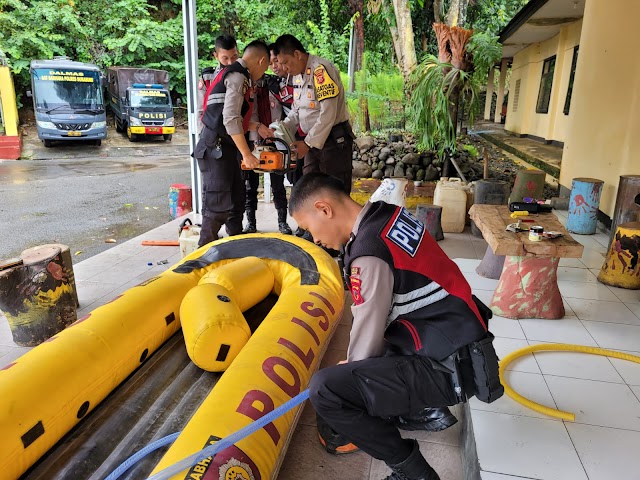 Antisipasi Bencana Alam, Samapta Polres Sukabumi Cek Kesiapan Sarana Prasarana