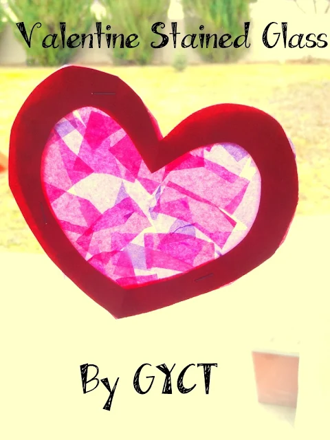 Create your own Valentine's decor with this fun valentine stain glass craft.