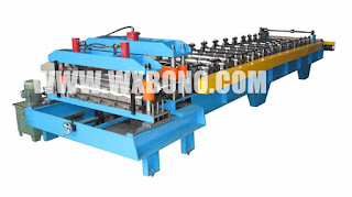 Tile roof forming machine