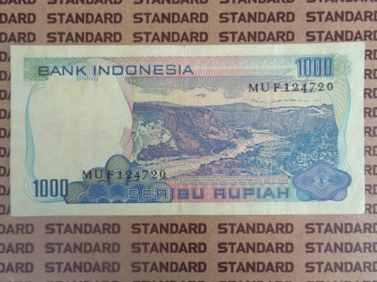 Uang Kertas Kuno 1000 Rupiah Tahun 1980 Asli Gambar dr. Soetomo dan Ngarai Sianok
