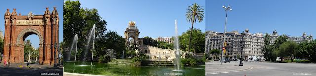 Viaje a Barcelona: Arco del triunfo, fuente monumental del parque de la ciudadela, edificios decimonónicos