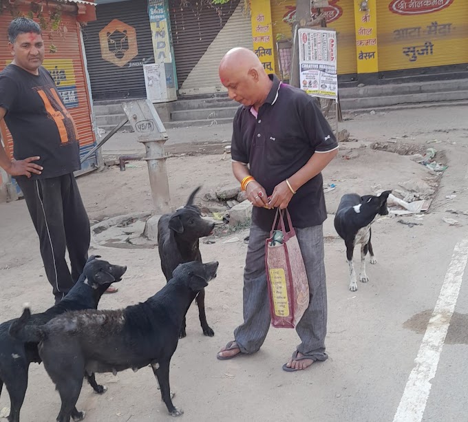 गया बिहार पशुओं से प्यार करते हैं किराना दुकान के संचालक अजीत कुमार सिन्हा