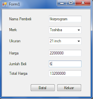 form nama pembeli