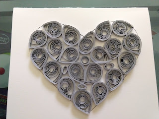 Quilled Silver Heart