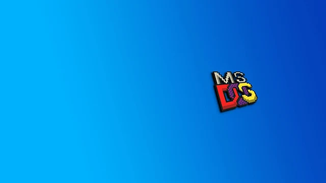 MS DOS Blue hd Background