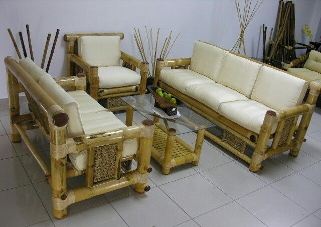 Contoh kursi sofa minimalis dari  bambu  Isi Rumahku
