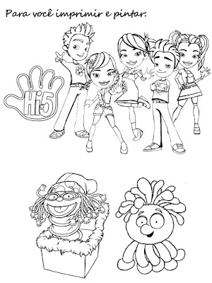 Desenhos para Colorir Hi-5 Australia